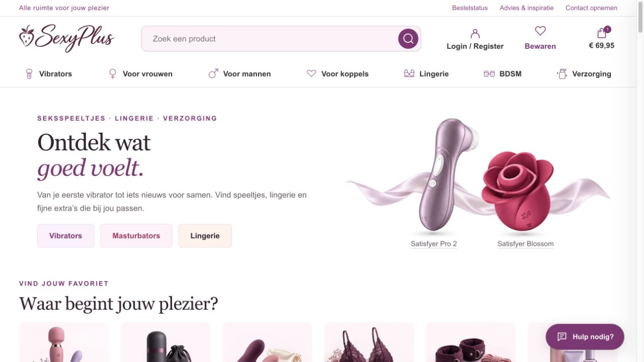 Actual homepage of SexyPlus